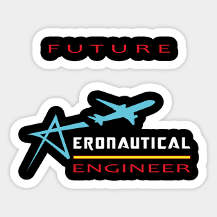 Future aeronautical engineer, aircraft engineering, aerospace text Sticker
